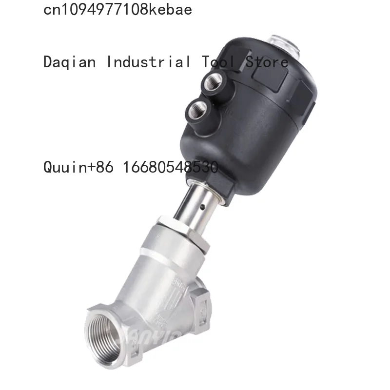 lo Pneumatic Angle Seat Valve with Actuator Single Acting for SS304 SS316L 2 Way Thread Angle Control Valves