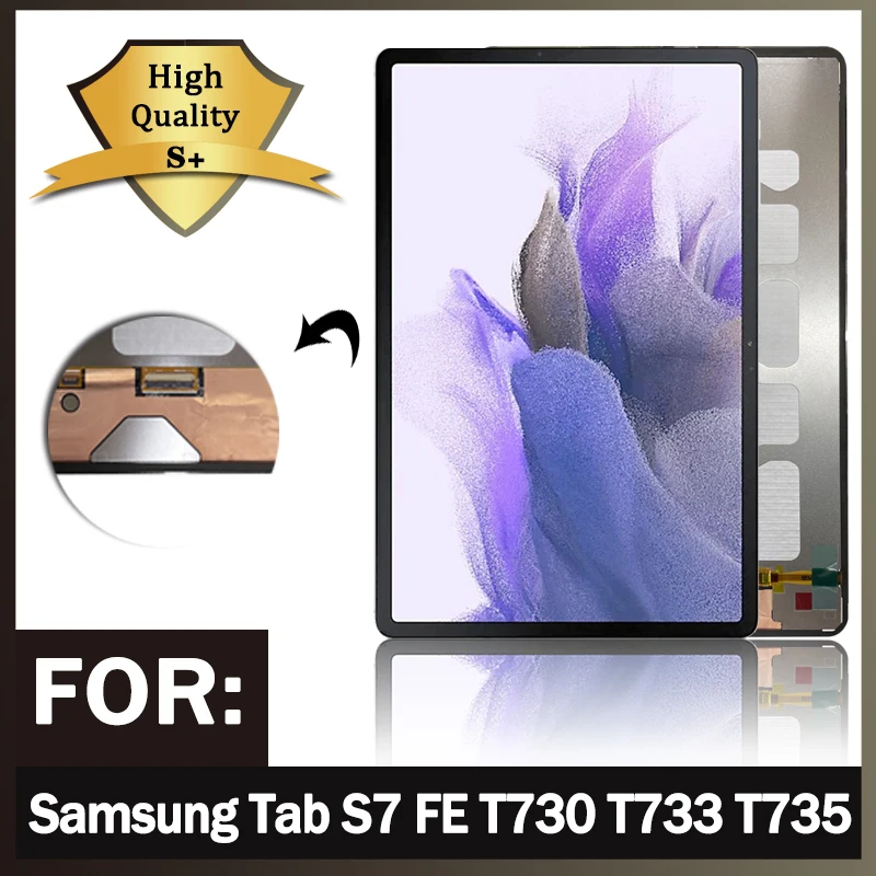 

ЖК-дисплей 12,4 дюйма для Samsung Tab S7, FE T730, T733, T735, T736, T737, T738, сенсорный экран с дигитайзером в сборе