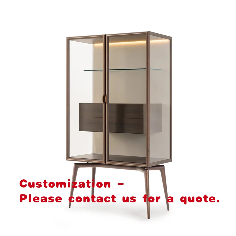 

custom.Elefante Home Luxury Glass Vitrine Decorations Glass Display Cabinet