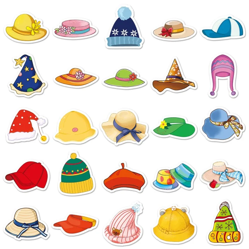 50개 만화 성격 모자 크리에이티브 낙서 장식 스티커