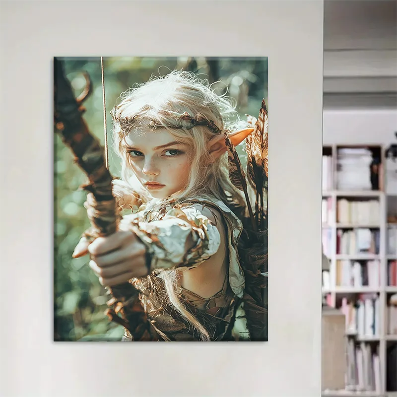 1 Piece Canvas Painting, Archery Elf, stunning elf poster, living room bedroom bar wall hanging, wall decoration, ornament, Chri