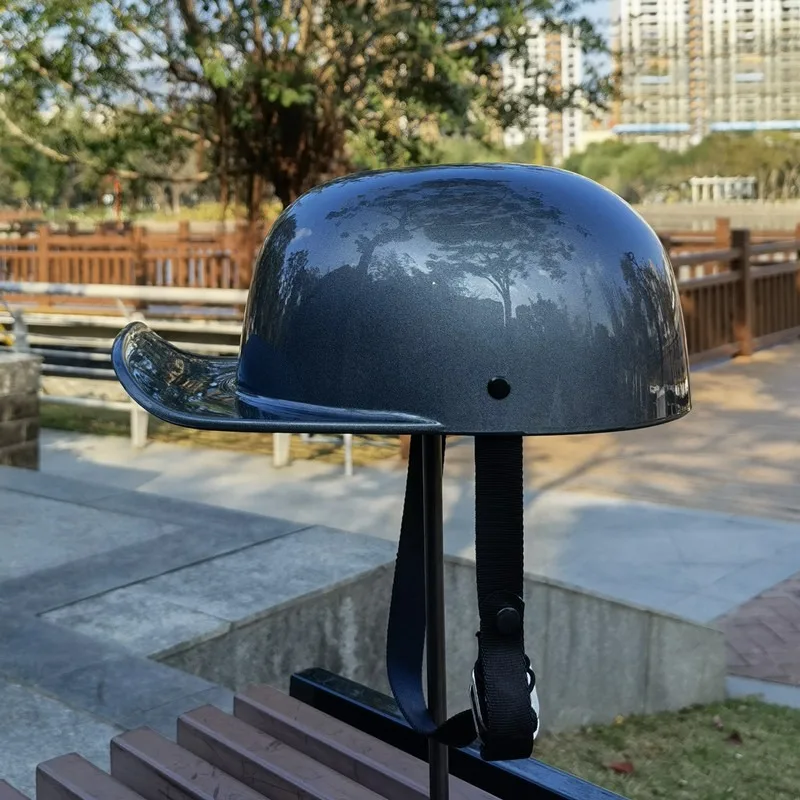 Retro Motorcycle Helmet, Abs Material, No Accessories, Party & Photography Protection Equipment, Duck Peak Semi Helmet Design,