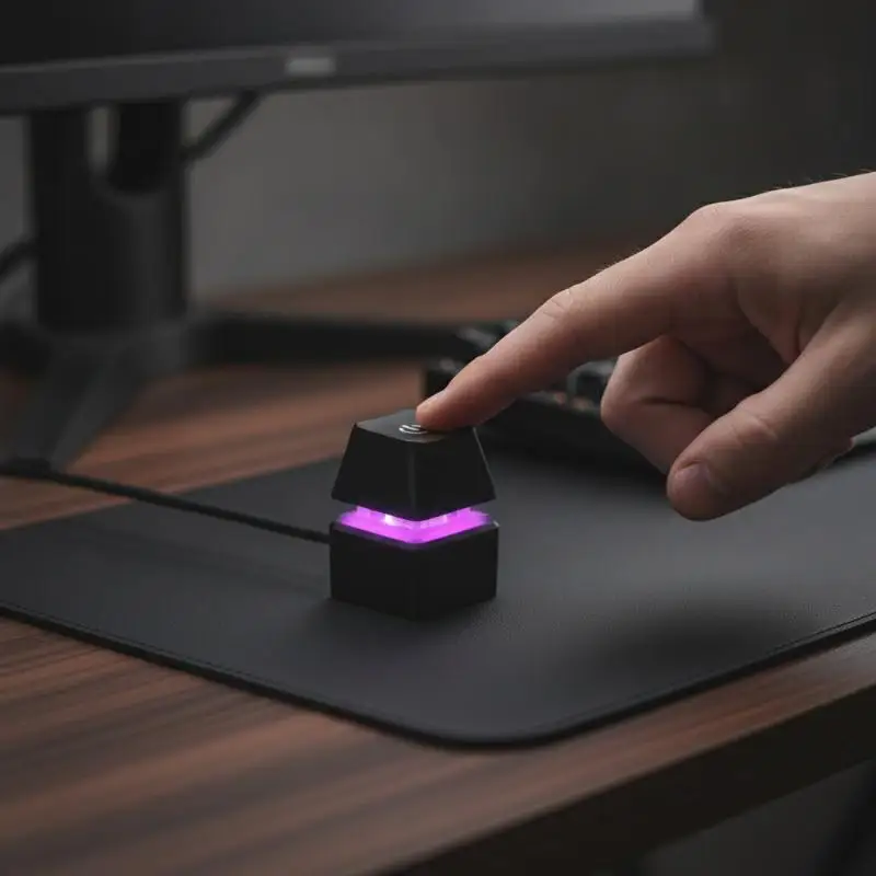 Desk ON/OFF Power Switch For Desktop Computer RGB Backlight Mechanical Shaft Key External Remote Start PC Mainboard Reset Butto