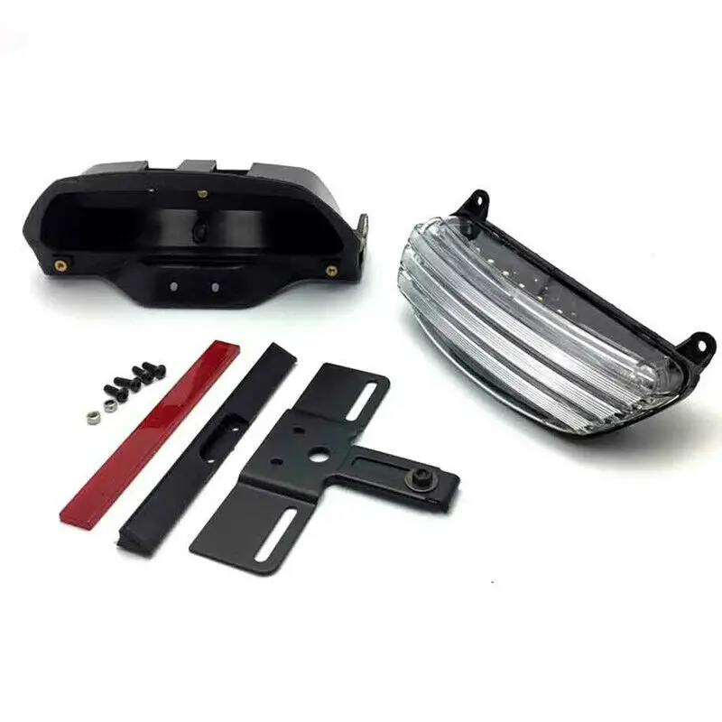 Custom Motorcycle Tri-Bar LED Rear Tail Brake Fender Tip Light For Harley Touring FXST FXSTB FXSTC FXSTS FLSTSB