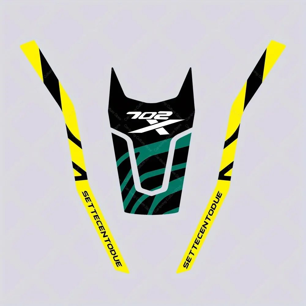 Ensemble d'autocollants de moto TRK 702X – Autocollant de protection imperméable pour bec avant, matériau ABS durable, conception résistante aux rayures