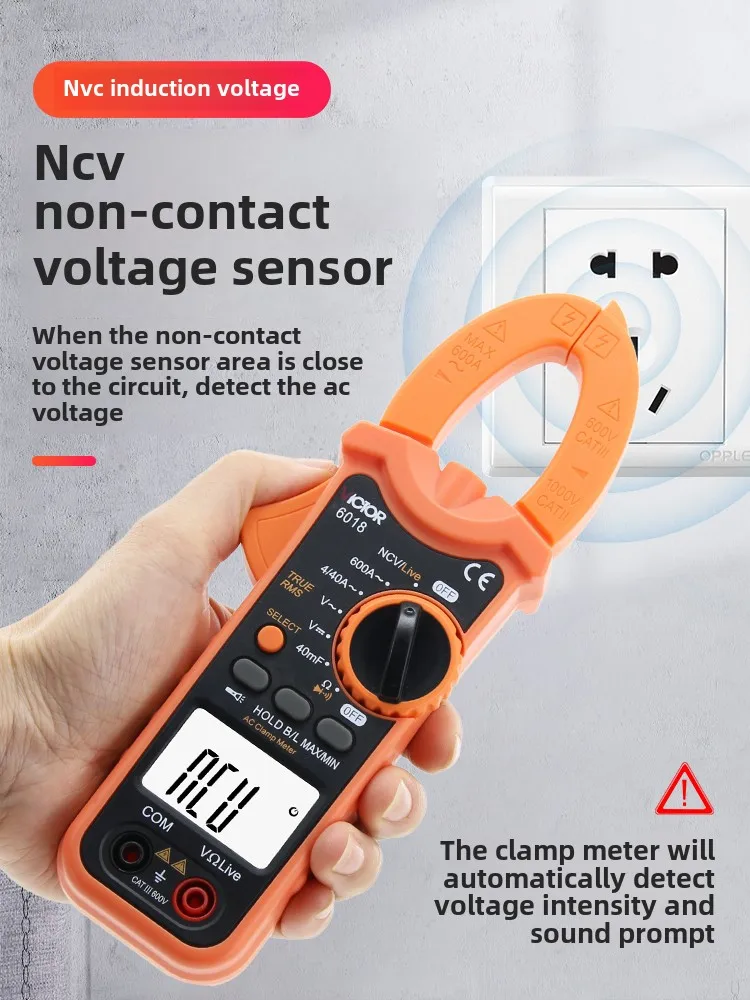 Clamp Meter Multimeter Digital High Precision Automatic Anti-Burn Clamp Ammeter Clamp Current Electrician Universal Meter