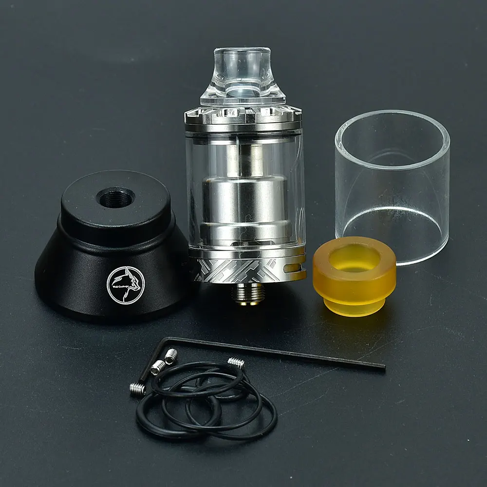 Wolfcool Vape RTA Atomizer 24mm Rebuildable 316SS Tank Compatible with Zeus X, Reload, Kylin Mini V2 & V3