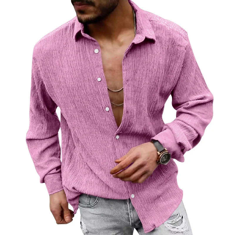 Vintage Heren Overhemden Katoenen Linnen Lange Mouwen Losse Shirt Big Size Casual Strand Shirt Voor Mannen Kleding Mode Knoop Revers Tops