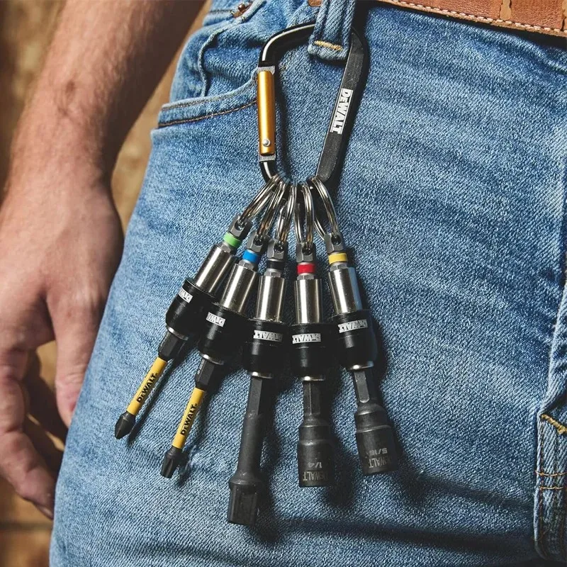 DEWALT DWAFHLDKC5 1/4" Hex Shank Locking Bit Holder Set Keyring for Drill Driver Screwdriver Bits view 6