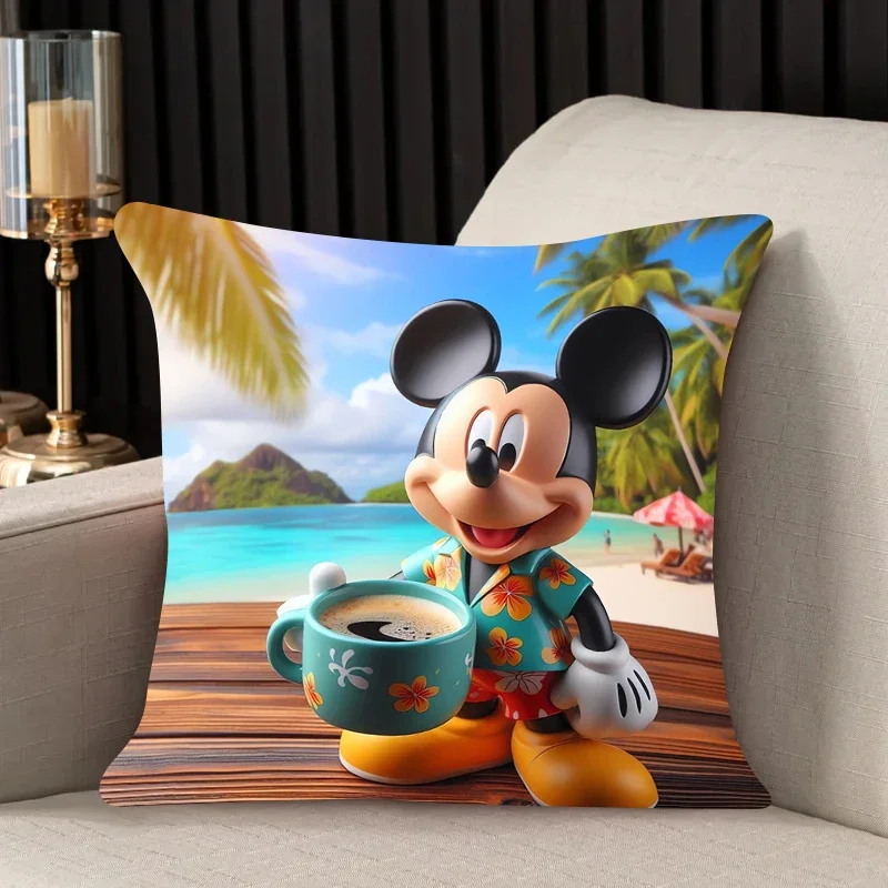 home decor Pillow Cover Mickey Minnie iving room bedroomo office car 45x45 Dakimakura Throw Pillows Square Pillowcase Decoration