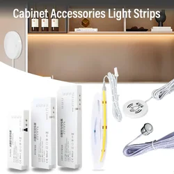 24V Cob LED Streifen Licht strip unter Schrank durchdringen den Holz Glas Sensor Dimm  Netzteiladapter Dupont Port 24w-150w