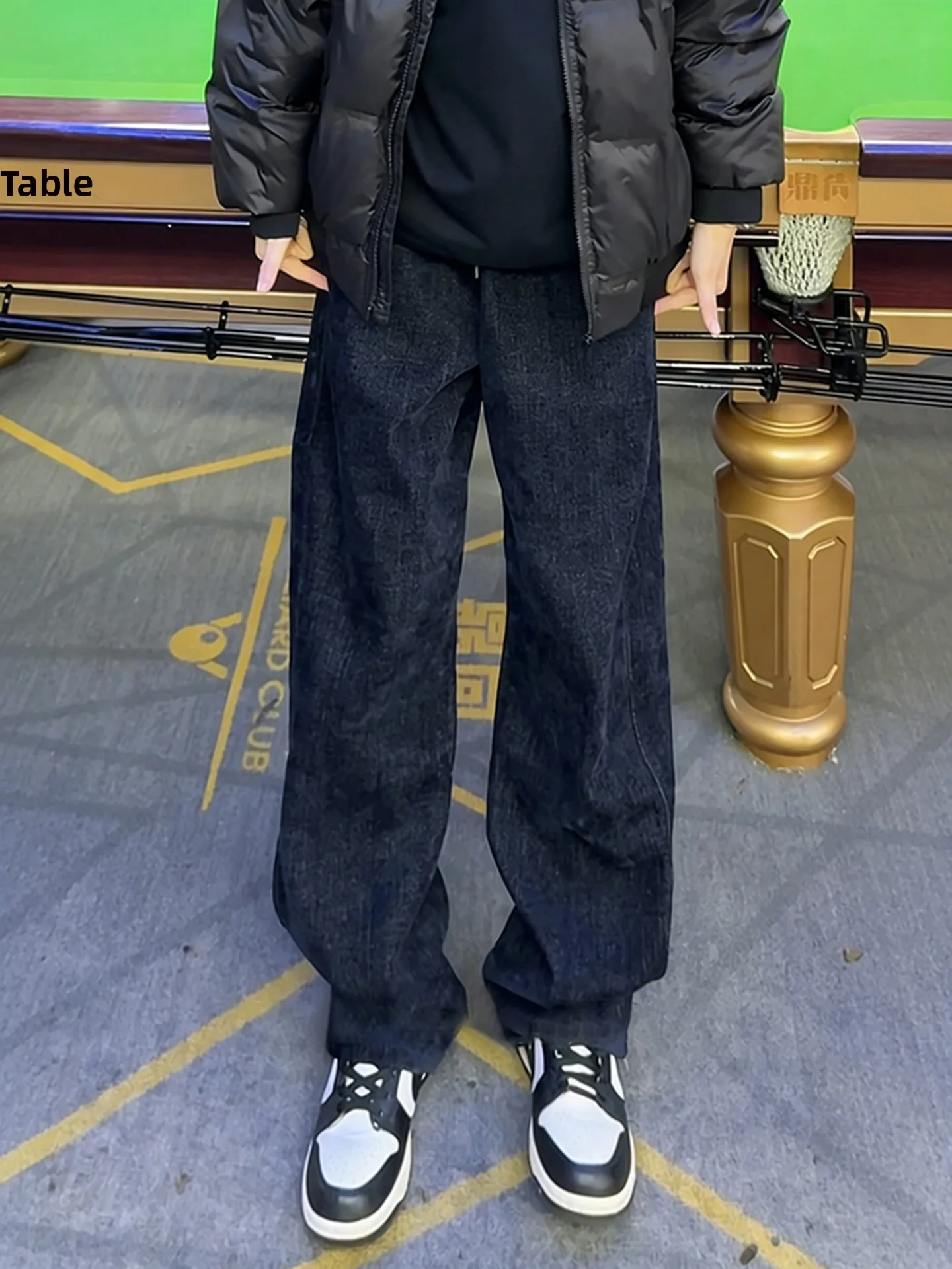 

Мужские джинсы Deep Blue с прямыми штанинами, винтажные, в американском стиле, осенне-зимние, спортивные, свободного кроя, повседневные, прямого силуэта