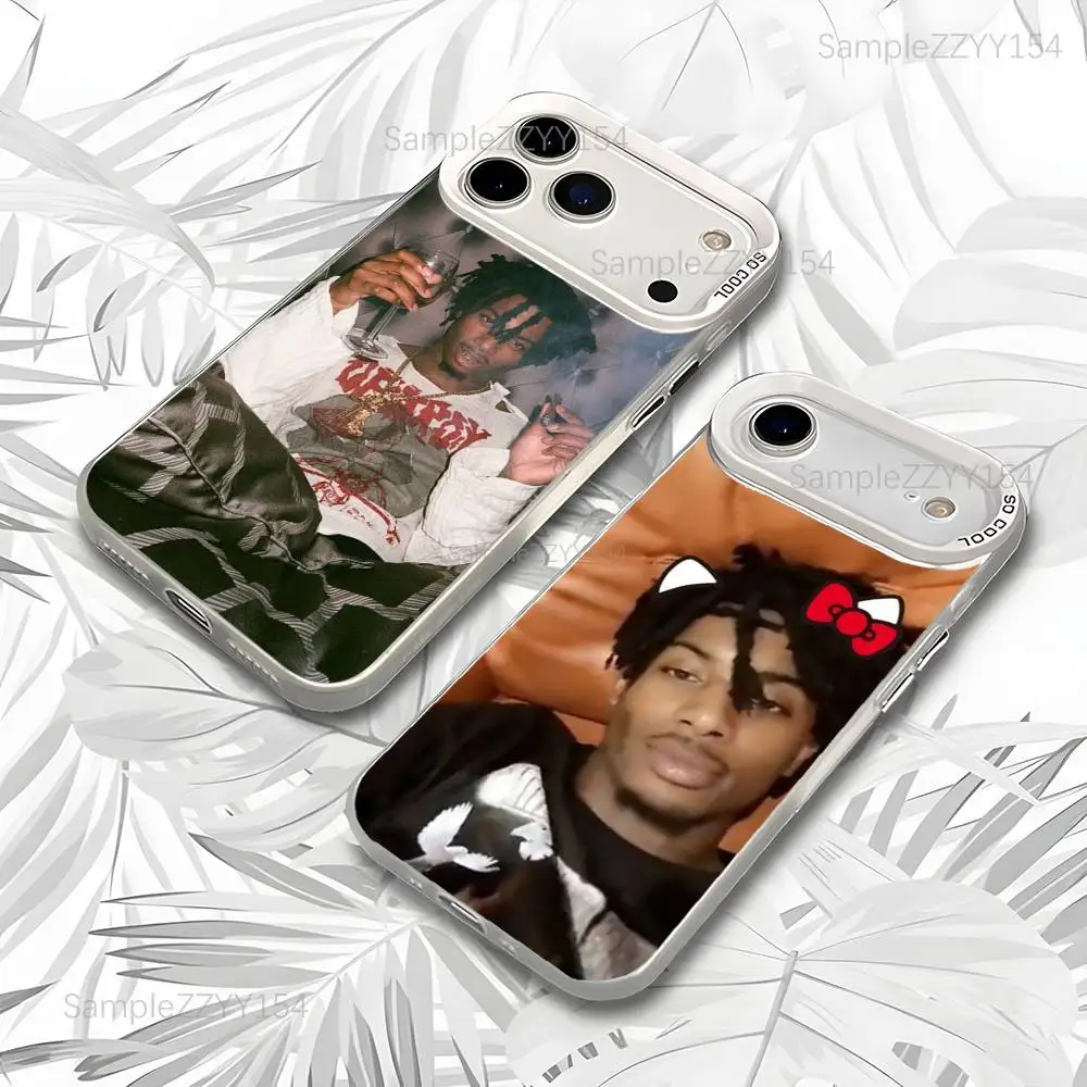 P-Playboy Carti I Am Music Phone Case Para iPhone 17,16,15,14,13,12,X,8,Pro,Max,Plus,E,SE4,Air,Mini Branco IMD Fosco