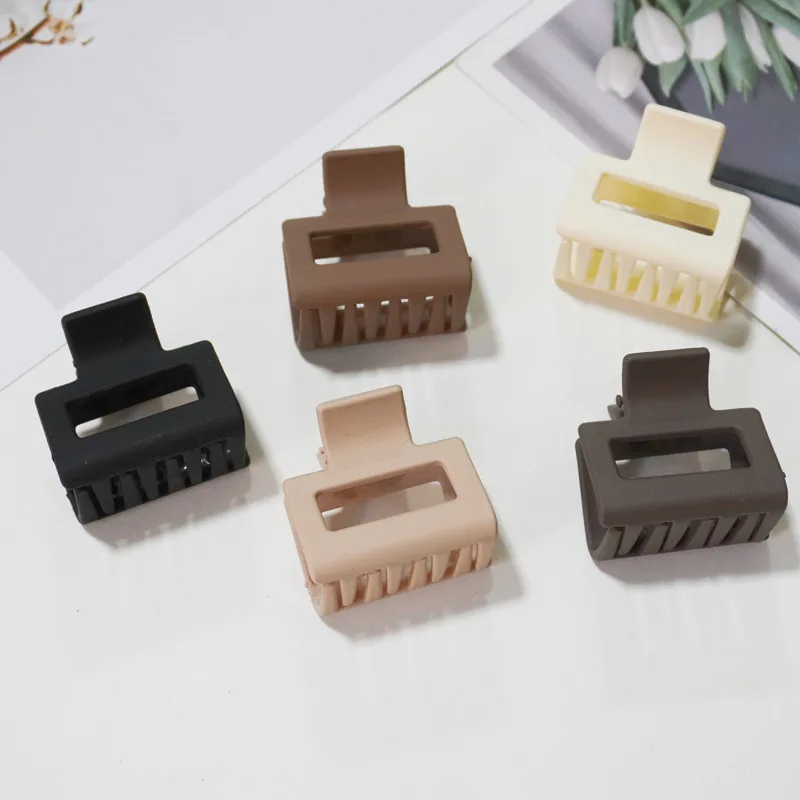 3pcs/set Korean Small Plastic Square Hair Claws Women Girls Hair Clips Crab Hairpin Barrette Fashoin Ornament Hair Accessories