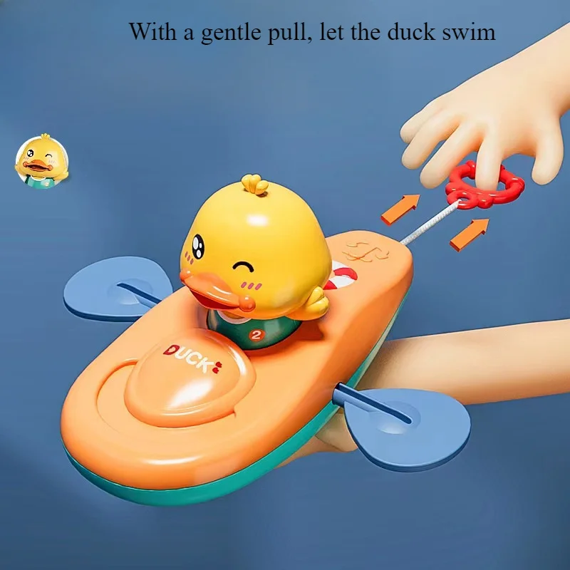 

1 PC Clockwork Duck Swimming Pool Beach Bathing Outdoor Toy Kayak Toy Water Spray Gun Cable Shower Toy Male Female Universal
