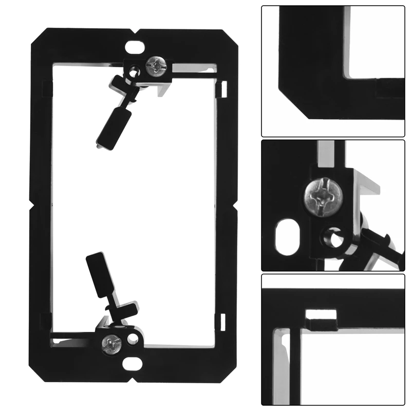 Ethernet Wall Plate With Low Voltage Mounting Bracket,Single Gang 2 Port Cat6 Keystone Ethernet Cable Wall Outlet