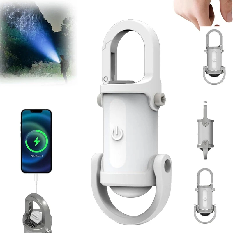 

Мини-фонарик, обновленная версия 2025, брелок для ключей, фонарик 3 в 1, внешний аккумулятор и брелок, фонарик-брелок Mini-Y41A