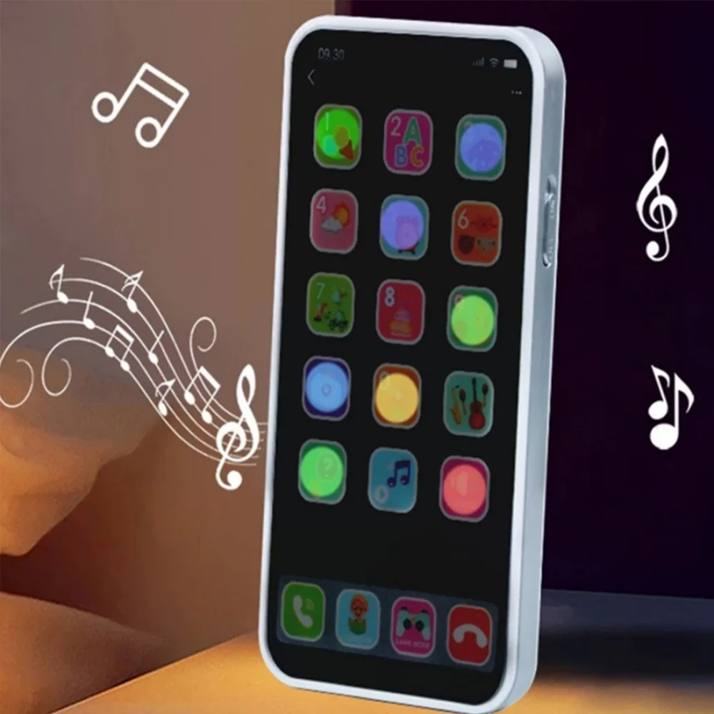 โทรศัพท์มือถือหน้าจอสัมผัสสำหรับเด็ก จำลองดนตรี ฝึกภาษาอังกฤษ พัฒนาการทางปัญญา ของเล่นอัจฉริยะอเนกประสงค์