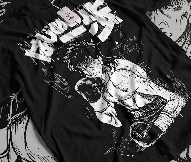 Manga-T-Shirt, Sport Anime-Liefhebbers Uit De Jaren 90, Boksschool Anime-T-Shirt
