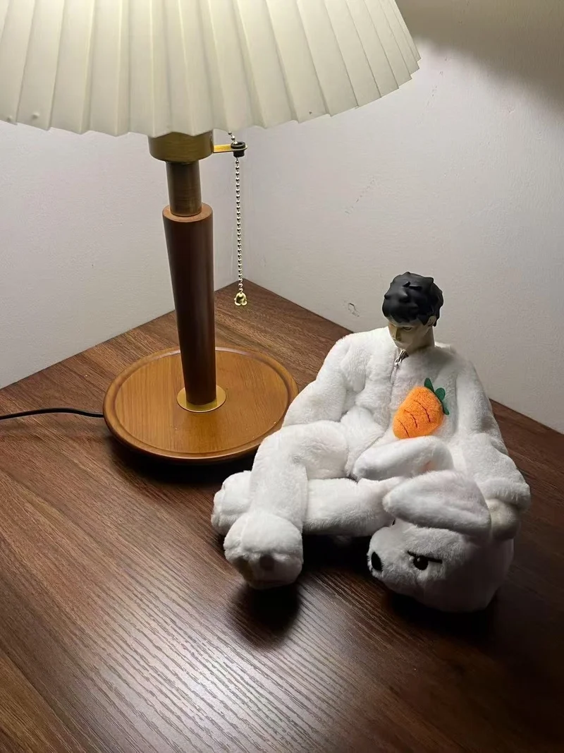 In Stock 1/6 Scale Goon White Rabbit Plush Coat With Headband Full Set Fit 12inch Action Figure Model Toys