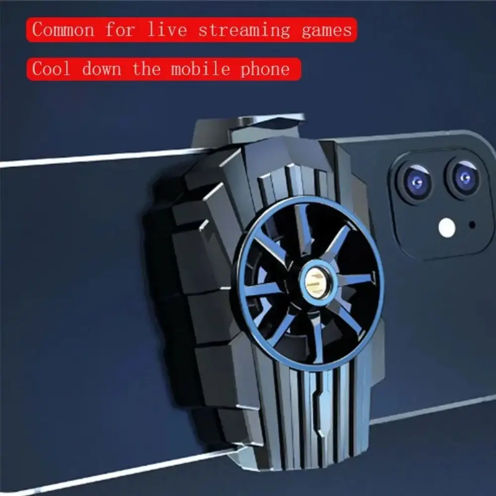 Radiator ABS do telefonu komórkowego, kabel USB do ładowania, lekki wentylator chłodzący do telefonu, rozciągliwa klamra, turbo huraganowy cooler do gier