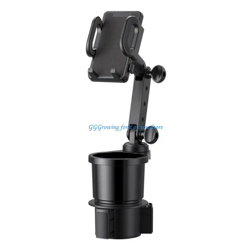 H9EB 2 in 1 360 Degree Rotating Cellphone Cup Holder Car Mount Car Cup Phone Holder Expander Car Phone Mount for Most Phone