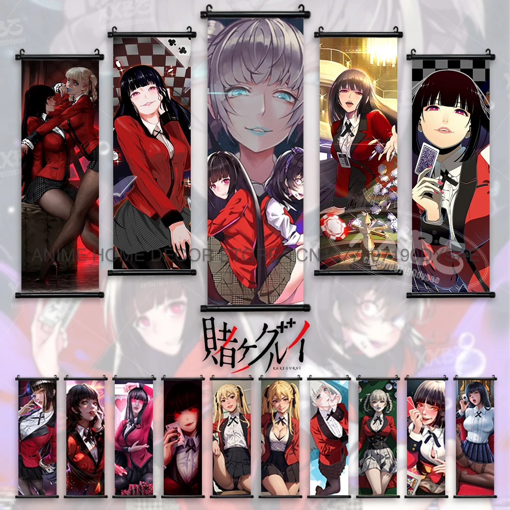 Kakegurui Poster Anime Hanging Painting Momobami Kirari Wall Art Yuriko Nishinotouin Home Decoration Scrolls Picture For Bedroom