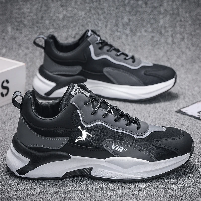 2025 Zapatillas de deporte informales para caminar al aire libre para las cuatro estaciones para hombre, zapatos de senderismo de moda transpirables, zapatos de skate de fondo suave antideslizantes