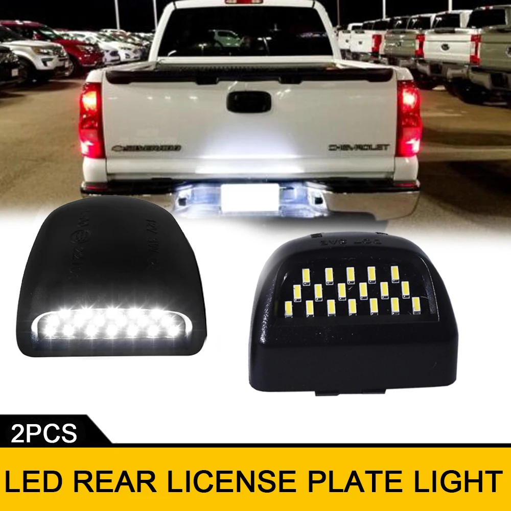 For Cadillac Escalade EXT 2002-2013 ESV 2003-2006 GMC Sierra 1500 GMC Yukon XL 1500 2500 Car Tail LED License Plate Light Lamps