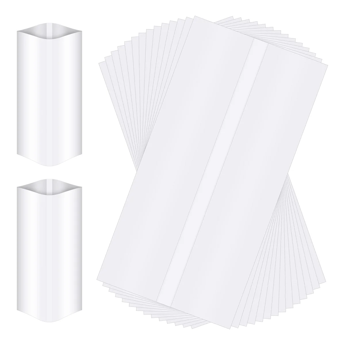 SMIEA 70Pcs Sublimation Shrink Wrap Film 5X10 Inch Heat Transfer Shrink Film Shrink Wrap Bags White Shrink Wrap Bands for Mug