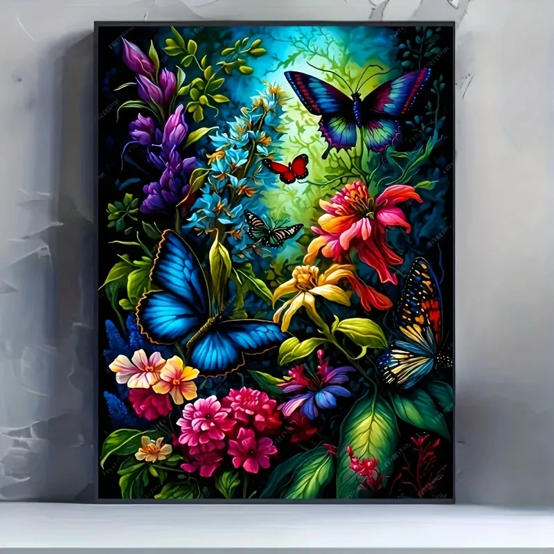 

500/1000pcs Adult Jigsaw Puzzle Flower, Butterfly Puzzles for Gameroom Bedroom Livingroom Gift Challenging Game