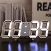 3D LED Digital Luminous Clocks  Adjustable Electronic Desk Clock Home Accessories Decoration Living Room Night Light Wall Clock