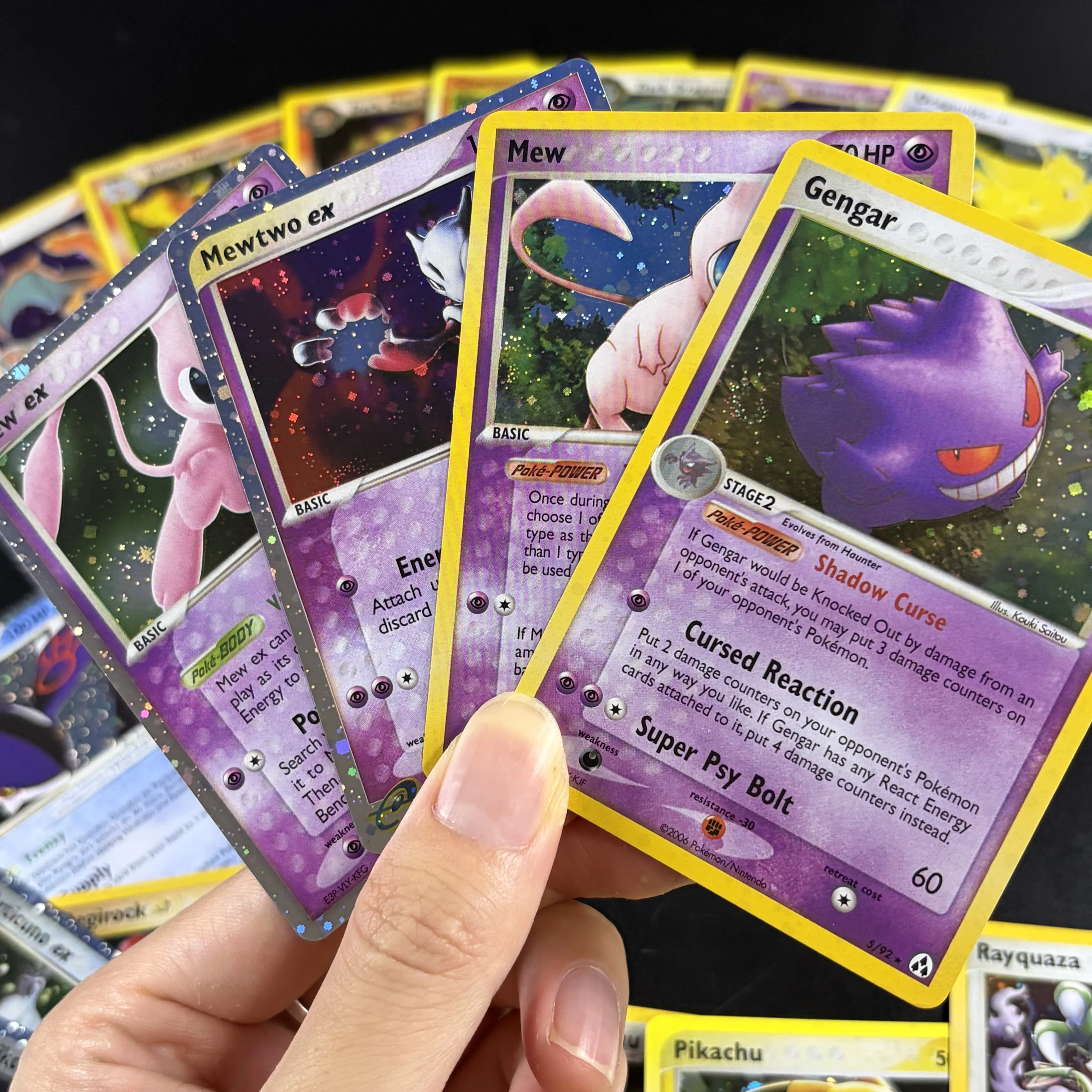 Galaxy New Holo Series PKM Pocket Cards WOTC/EX Series/Diamond & Pearl LV.X Mew Anime Tcg Trading Game Collection Card DIY Gift