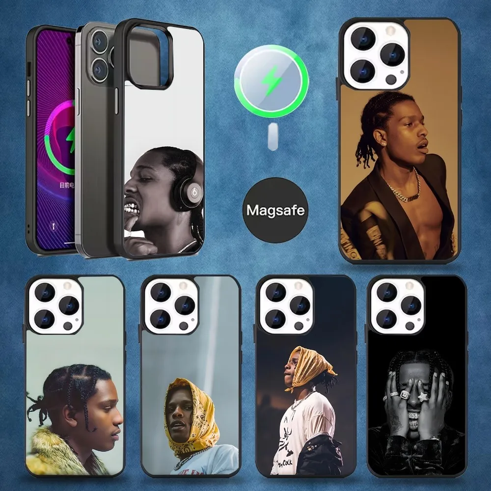 

Rapper A-ASAP Rocky Phone Case For iPhone 16,15,14,13,12,11,Pro,Max,Plus,Mini,Magsafe,Magnetic Wireless Charging Case