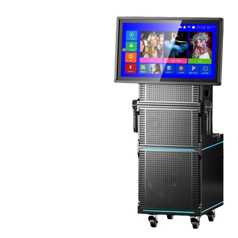 Audio with display screen, large screen speaker, karaoke all-in-one machine