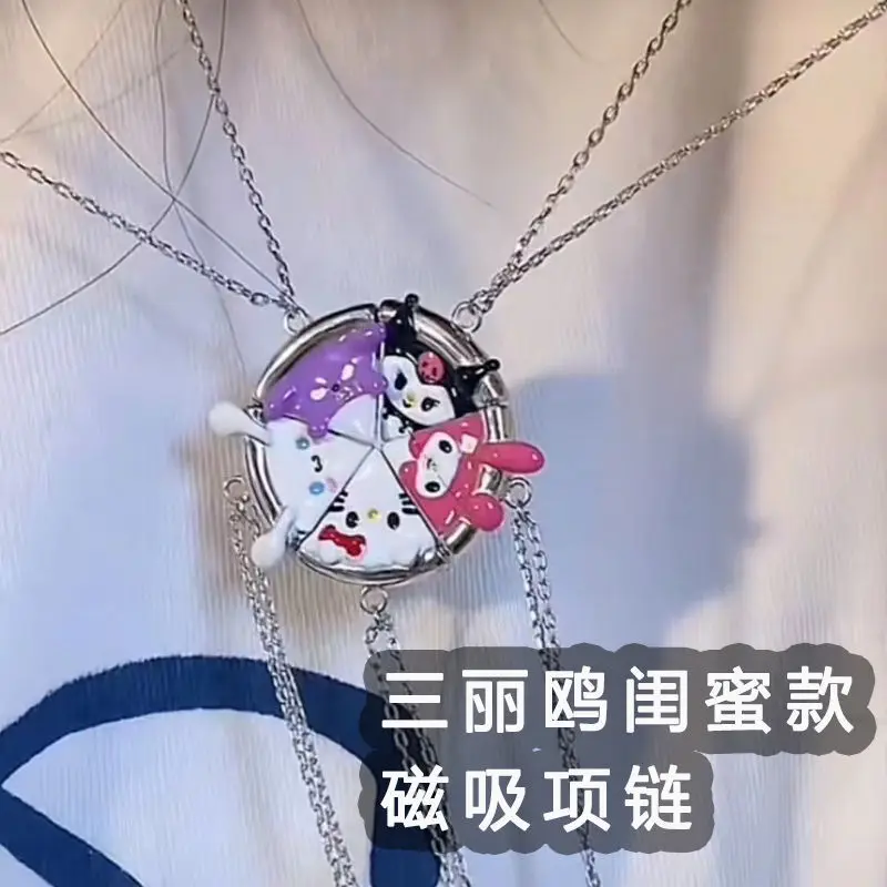 

5pcs Y2K HelloKittys Series Necklaces Kuromis Cinnamorolls Cute Cartoon Pendants for Women Giving Gifts To Best Friends