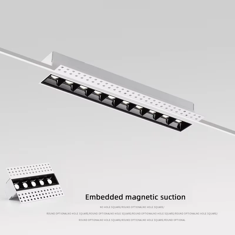

LED Downlight Line Light Bar Creative Linear Rimless Magnetic Lamp Recessed Ceiling Lamps Strip Living Room Corridor Light