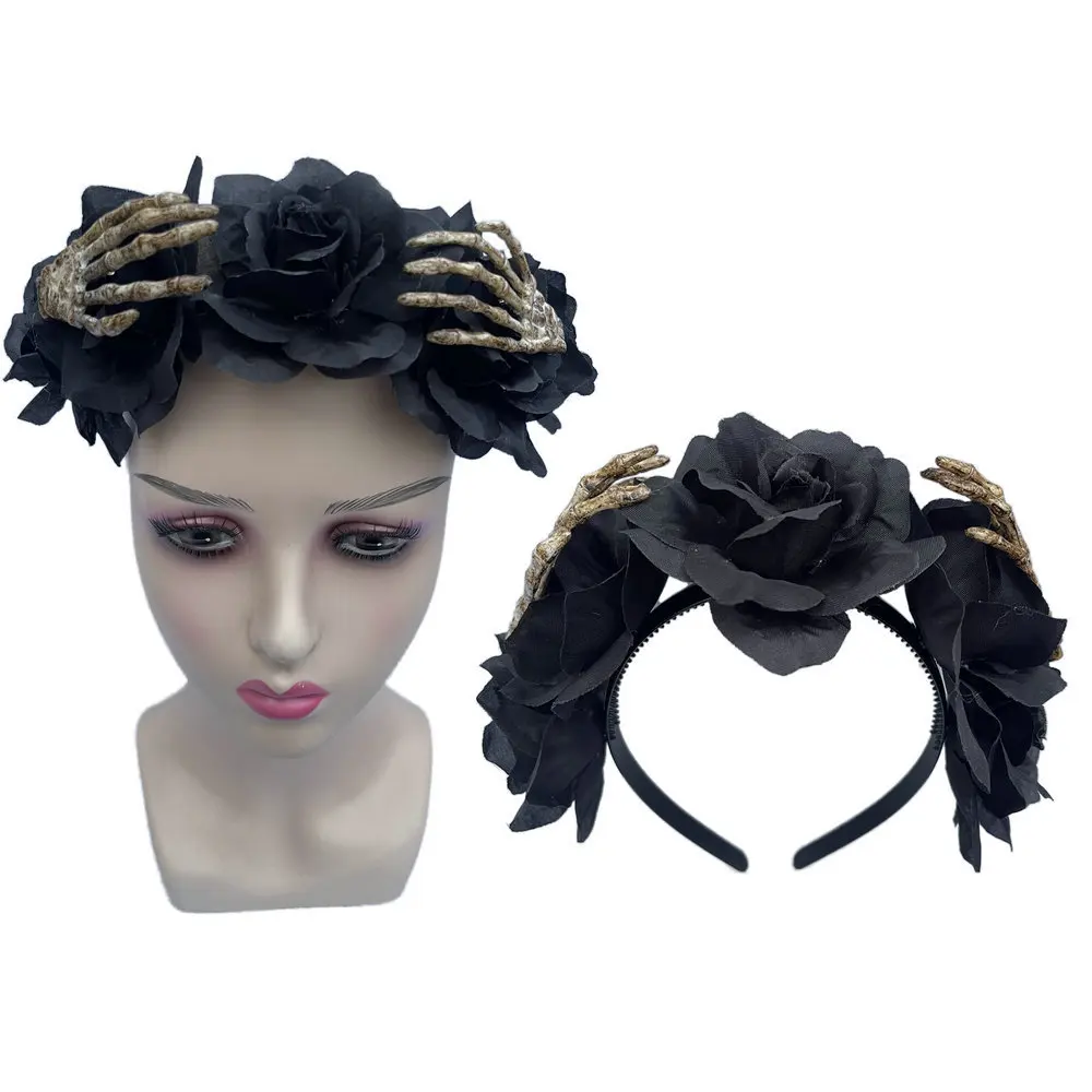 Bandeaux de cheveux à griffes fantômes, accessoires de cheveux de fête amusants, pièces de sauna à fleurs, rassemblement d'Halloween, habillage