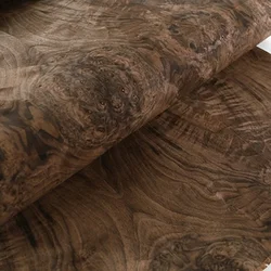 58*250cm Walnut Burl Wood Veneer with Kraft Paper Back, Restoration of Furniture, Tabletops, Natural Burl Veneer for Wood Crafts