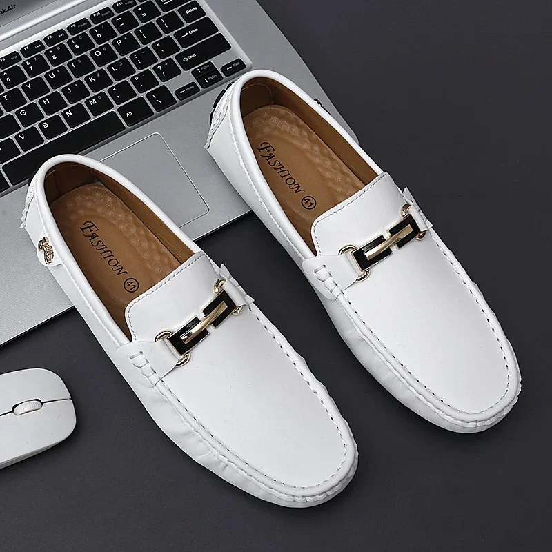 Handmade Leather Men Shoes Casual Slip On Loafers Breathable Men  Plus Size women boats  dress shoes men  luxury shoes