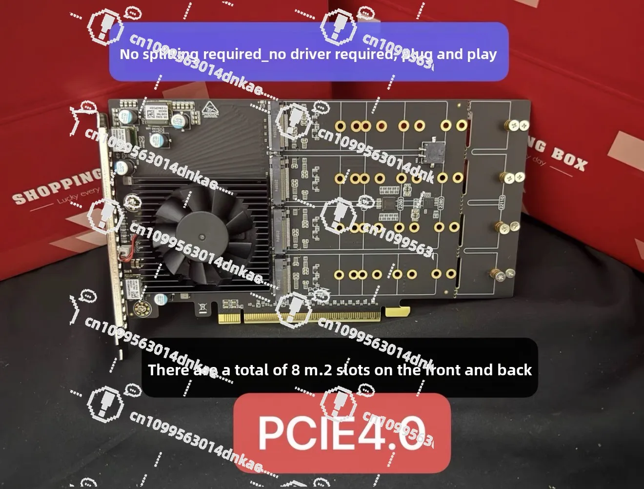 Split-free Benchmarking Broadcom PEX88048 Pcie4.0 Eight-disk M.2 Solid State Drive Expansion Card