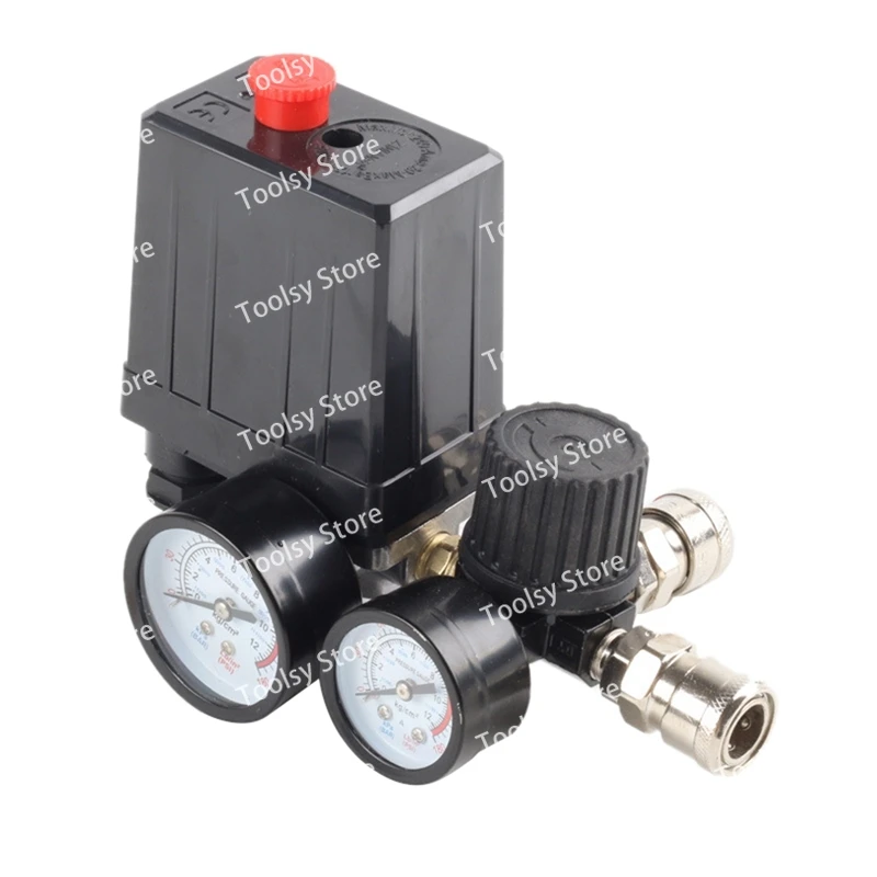 

3000L/Min Air Pump Control Valve 0-180 PSI Gauge 220V/380V Regulator Duty Air Compressor Pump Pressure Control Switch