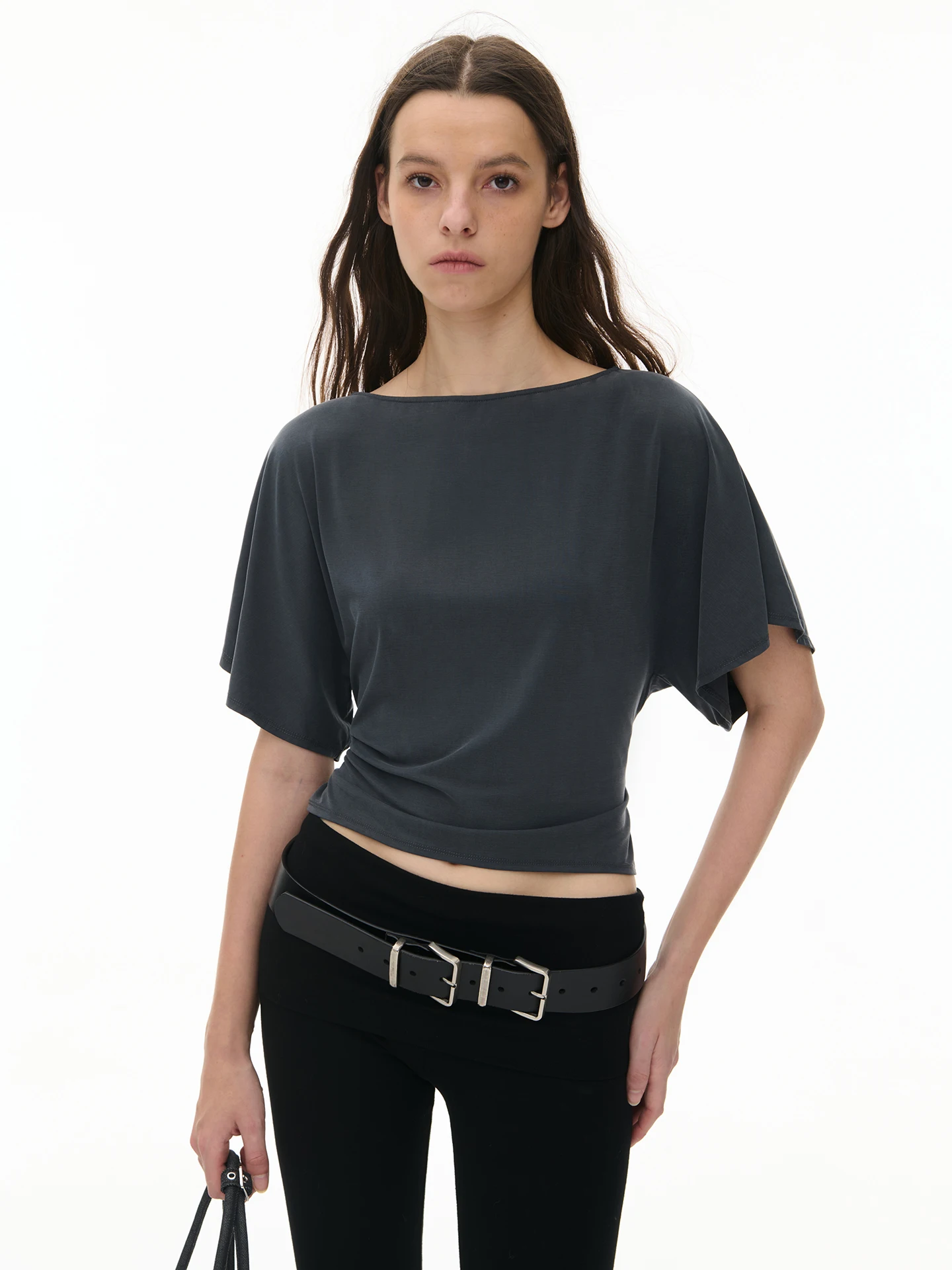 Dozzease Modal Batwing Sleeve T-Shirt Women's Slim Fit Short Sleeve Tie Dye Casual Top Breathable Moisture Wicking Summer Tee
