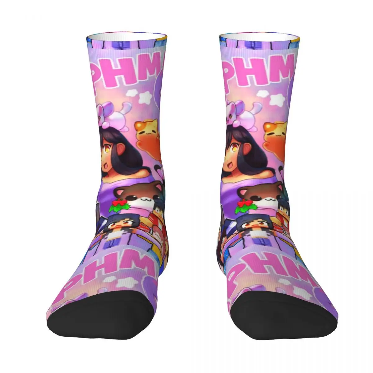 Couple Socks Aphmau Meow Plushies Anime Cats Stockings Autumn Fashion Soft Breathable Socks Design Running Anti-Slip Socks