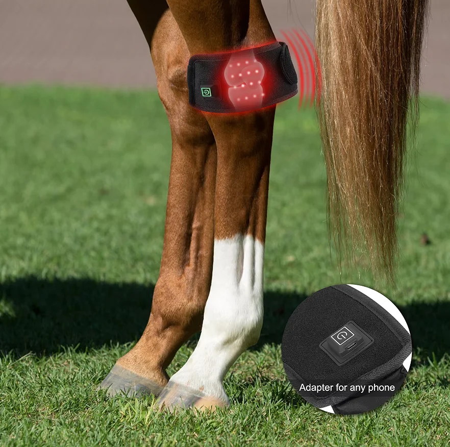 LED Red Infrared Horse Therapy Boots Equestrian Leg & Hoof Care Wraps