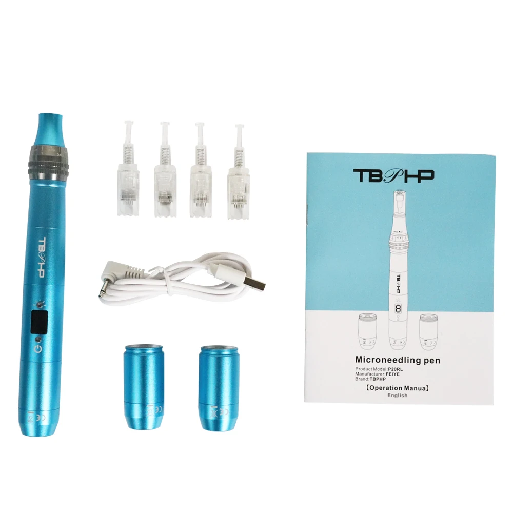 penna-derma-microneedling-elettrica-wireless-dermapen-professionale-ad-alta-frequenza-e-muto-con-4-cartucce-ad-ago-sostituibili