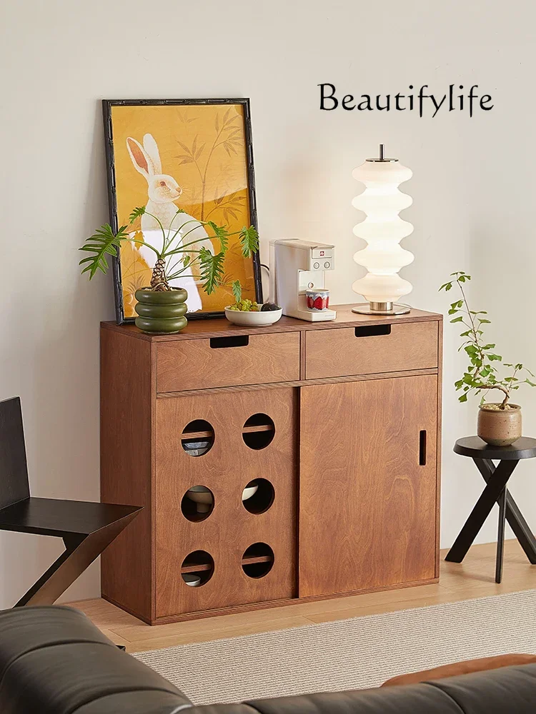 

American Style Chinese Style Hallway Shoe Cabinet Multi-Layer Solid Wood Storage Cabinet