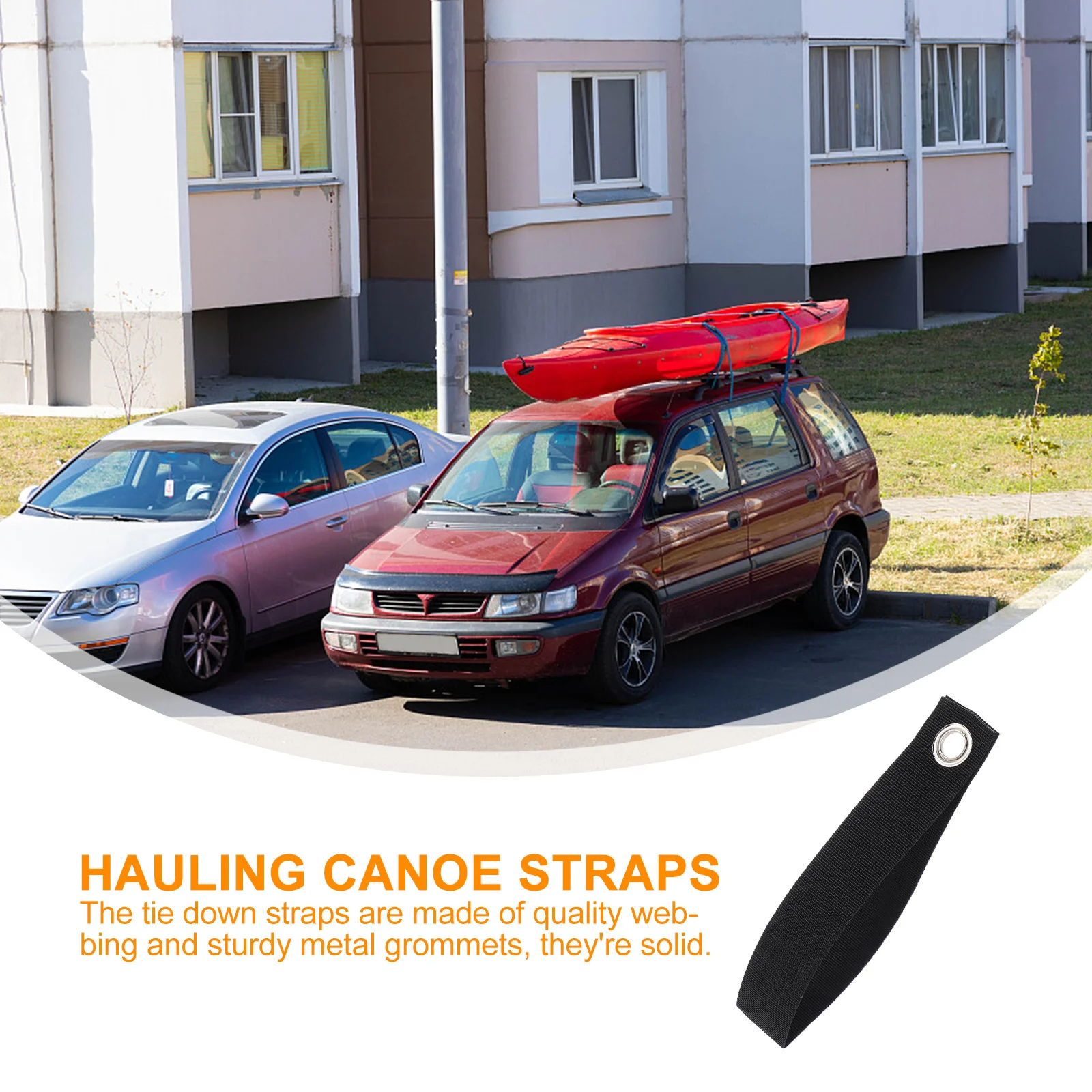 

5pcs Cargo Hood Loop Straps For Tie Down For Kayak Kayak Canoe Boat Tie Down Hauling Anchor Straps Vehicle Roof Transport