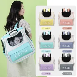 Mochila transparente para mascotas, transpirable: perros y gatos