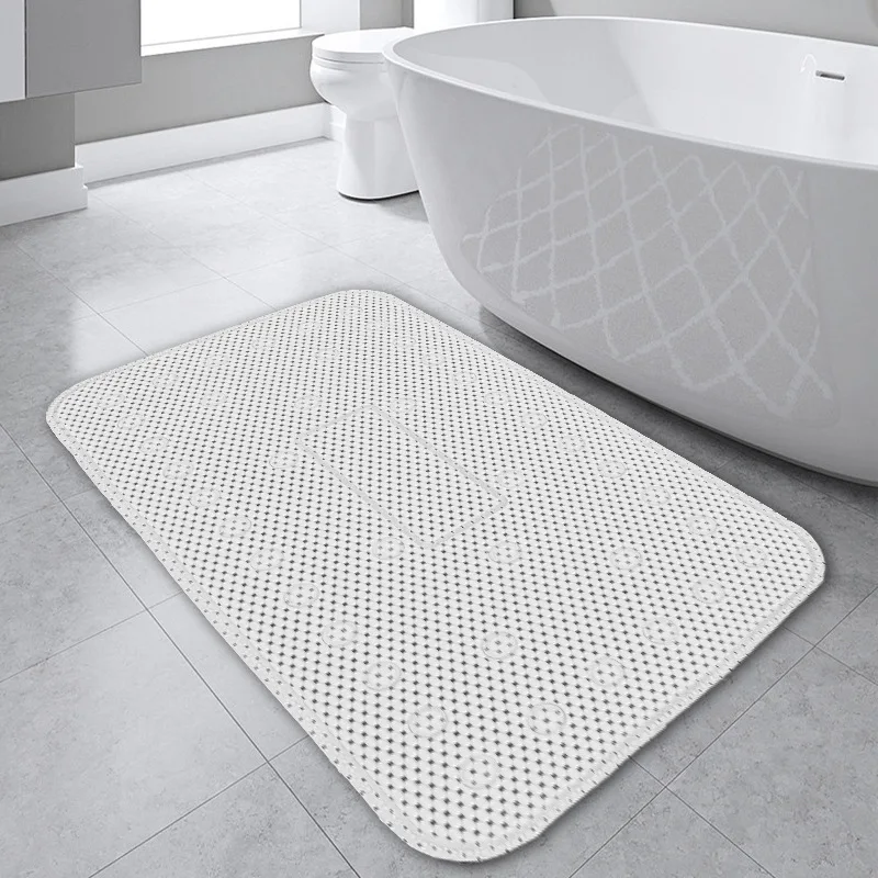 PVC Bathroom Mat with Suction Cups Hollowed Out Bathroom Anti Slip Bathtub Anti Slip Mat